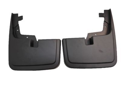 Ford FL3Z-16A550-AA Splash Guards - Molded, Front Pair, Carbon Black, With Wheel Lip Molding