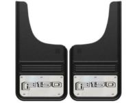 Ford VHL3Z-16A550-A Splash Guards - Gatorback by Truck Hardware, Front Pair, w/F-150 Black Decal