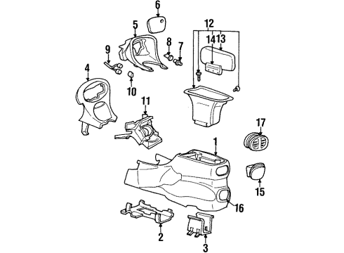 Ford XF1Z54045A36AAA Console Assembly