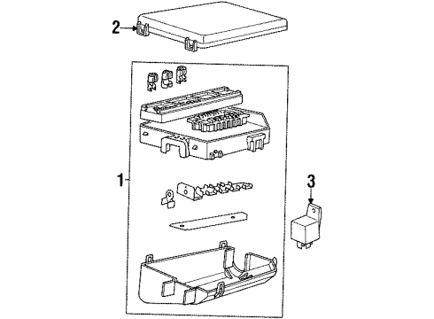 Ford F1AZ-14A068-A Fuse Box