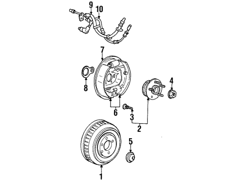 Ford F78Z-1104-AA Hub Assembly - Wheel