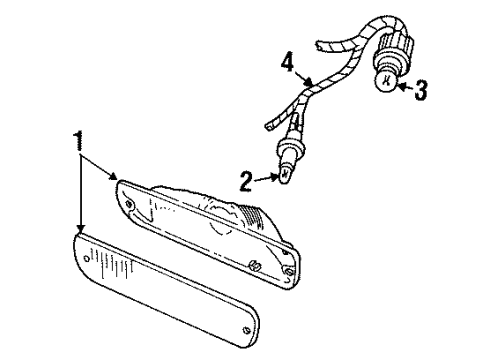 Ford F2MY13201A Parking Light Without Bulb