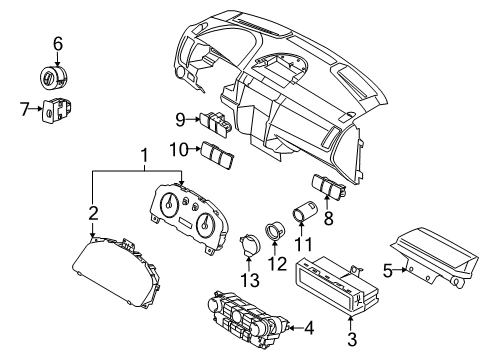 Ford 8S4Z-10849-P Instrument Cluster