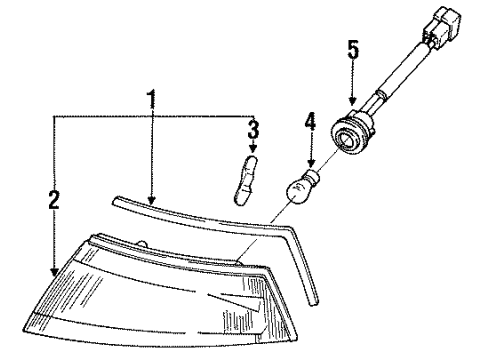 Ford F3KY13201A Parking Light Without