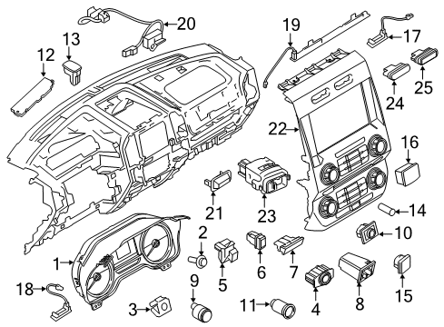 Ford GL3Z-10849-APA Instrument Cluster