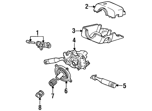 Ford F4CZ13K359C Front Wiper Switch