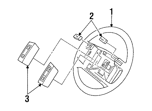 Ford F6AZ3600AAL Steering Wheel Assembly