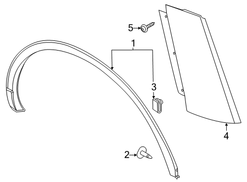 Ford VLC5Z-16A550-B Gatorback Molded Splash Guards Rear Pair