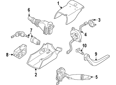 Ford 1S8Z3530AAA Shroud Assembly Steering Column