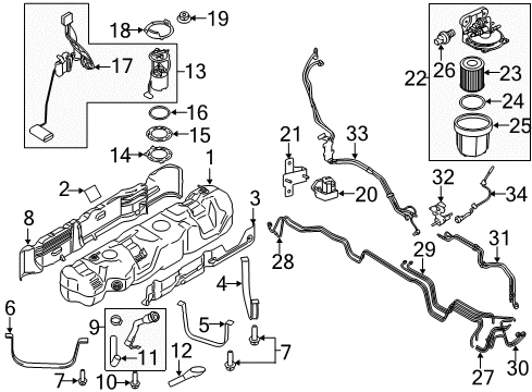 Ford BL3Z-9D280-A Fuel Supply Manifold Assembly