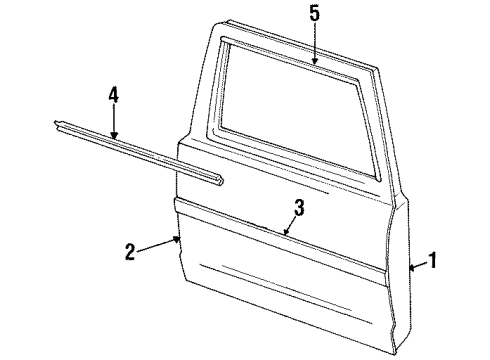 Ford F1TZ7820200A Panel Assembly Door Outer