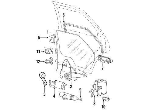 Ford E83Z-5425713-B Glass - Rear Door