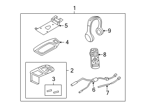 Ford 4C5Z-78519A70-AAA Console Assembly - Overhead