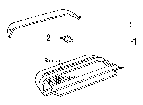 Ford F5RZ13A613B Lamp Assembly Rear High M