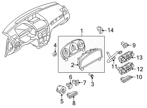 Ford BN7Z-10849-CB Instrument Cluster