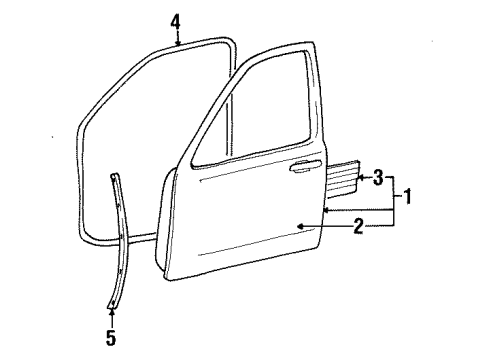 Ford XW1Z-5420201-AA Panel Assembly - Door - Outer