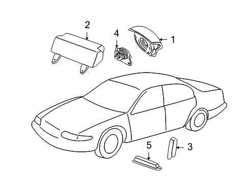 Ford YS4Z-14B345-AA Sensor - Side Air Bag