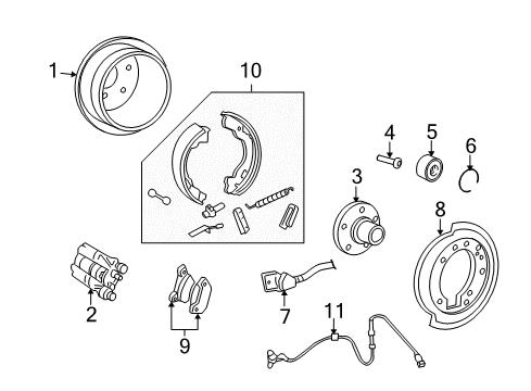 Ford 7L2Z-2853-A Cable Assy - Parking Brake