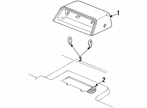 Ford F8VZ13A613AAA Lamp Assembly Rear High M