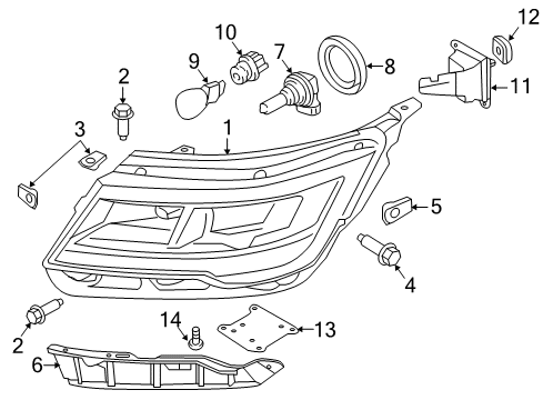 Ford JB5Z-13008-N LAMP ASY