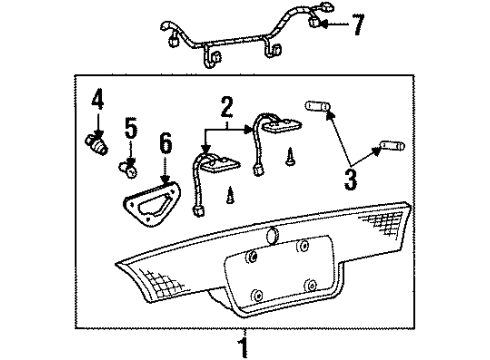 Ford XS2Z-13A565-AA Reflector Assembly - Rear