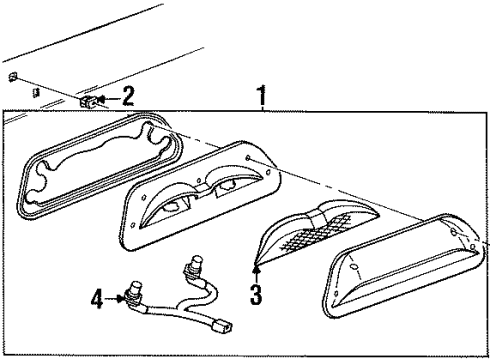 Ford XF5Z-13A613-BA Lamp Assembly - Rear - High Mounted