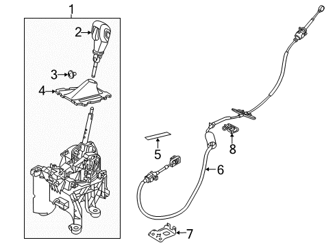 Ford F1EZ-7E395-B Selector Lever Control Cable Assembly