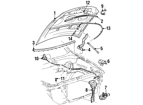 Ford 2L1Z-16916-AAA Cable Assembly - Hood Control