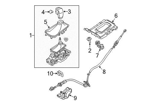 Ford DE9Z-7E395-A Shift Control Cable