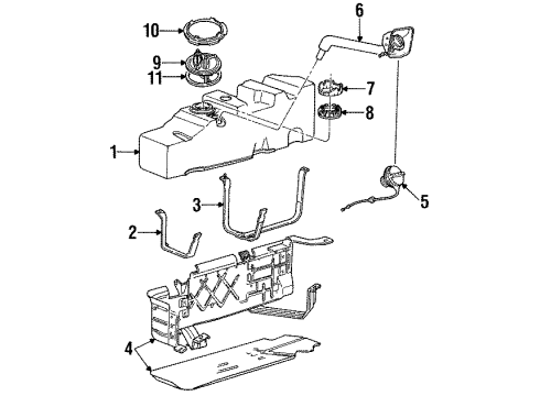 Ford F57Z-9A758-A Throttle Control Cable Assembly