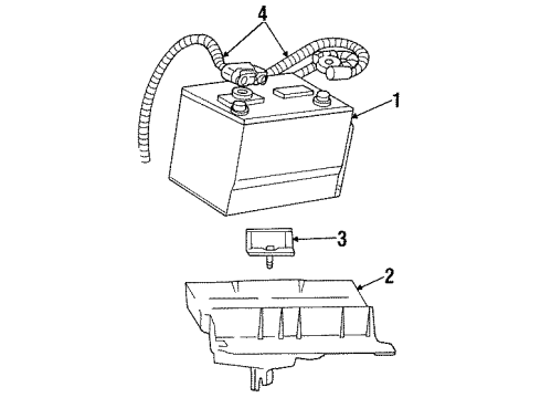 Ford F58Z10732A Tray Assembly Battery