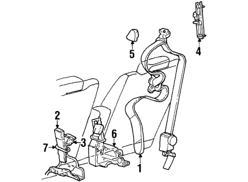 Ford 2W7Z54611B08AAB Seatbelt Assembly