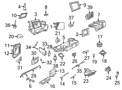 Ford 1L7Z-19B555-DA Evaporator And Housing Assy