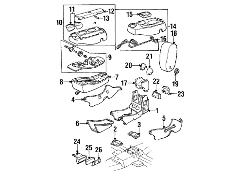 Ford F6DZ54644A22HAA Armrest Assembly Console