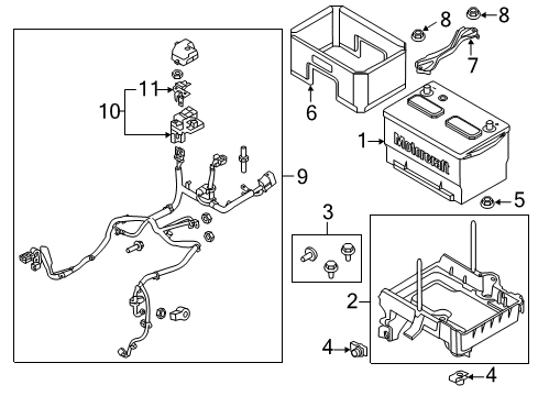 Ford DB5Z-14300-E Battery Cable Assembly