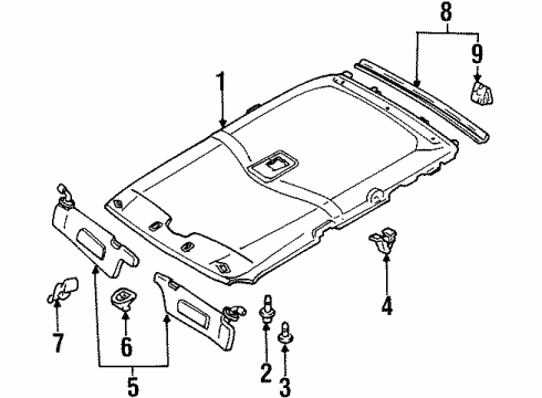 Ford F8CZ7404104AAC Visor