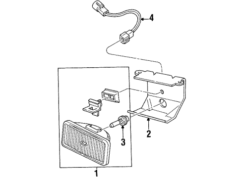 Ford F58Z15266A Bracket Fog Lamp