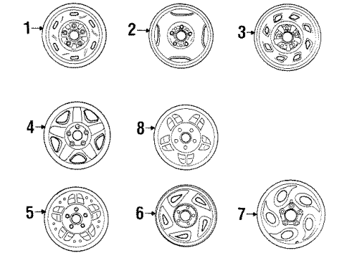 Ford F37Z-1015-A Wheel Assembly