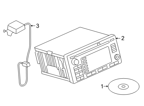 Ford 9L8Z-10E928-A Splitter - Navigation Fm Antenna