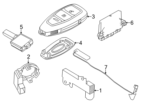 Ford BE8Z-15K601-D Remote Control System