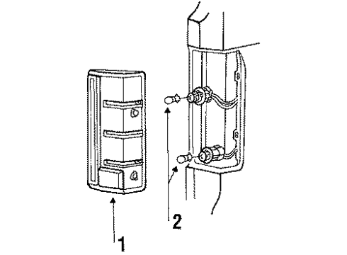 Ford E9TZ13405A Lamp Assembly Rear