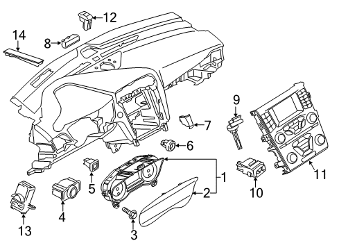 Ford HS7Z-10849-CB Instrument Cluster