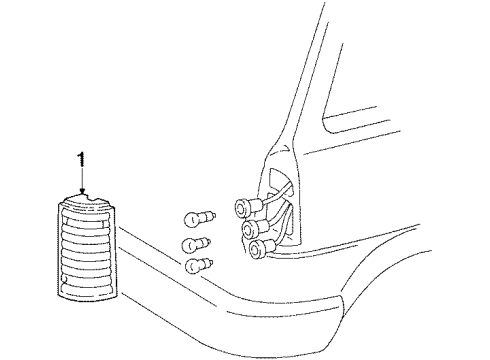 Ford E99Z13404BB Lamp Assembly Rear Stop An