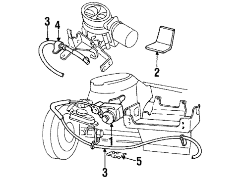 Ford F5OY9C736A Bracket Servo