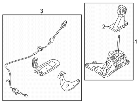 Ford ND2Z-7E395-A CABLE ASY - SELECTOR LEVER CON