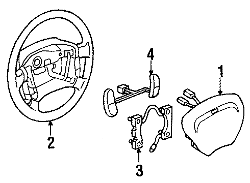 Ford F8CZ3600BAB Steering Wheel Assembly