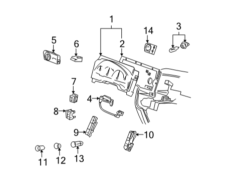 Ford 1F2Z-2C429-AA Motor - Brake Pedal