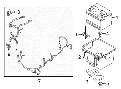 Ford JR3Z-14300-K Battery Cable Assembly