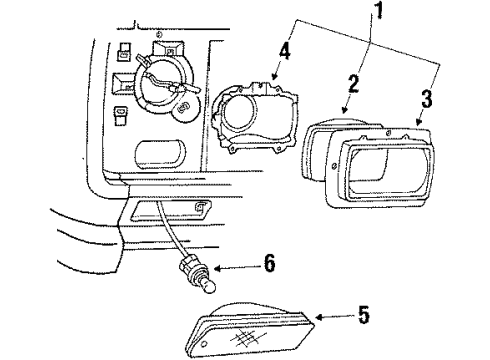 Ford E3TZ13200A Parking Light Without