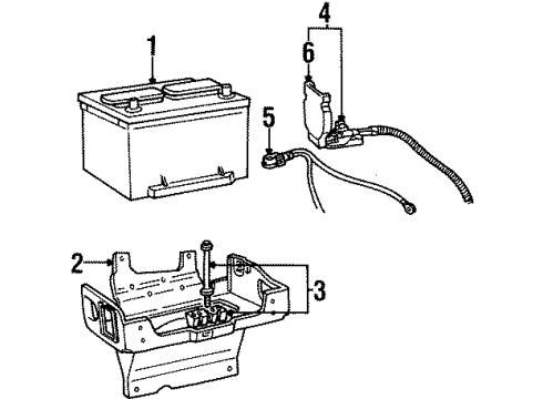 Ford XF3Z-14300-AA Battery To Starter Motor Cable